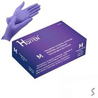 Рукавички нітрилові M Hoffen 3.5г нестерильні текстуровані б/п 50пар/уп Stenson HFN-17302M
