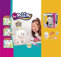 Улюбленець 933-191 E “Собачка”, повідець-пульт керування, ходить, гавкає, рухає хвостиком, реагує на дотик та плескіт долонь, в коробці