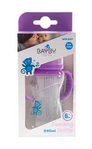Картинка  Бутылочка для кормления Bayby BFB6107 240ml 6м+ фиолетовый от магазина cd-market фото 5