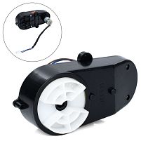 Рульовий редуктор для дитячого електромобіля в зборі з мотором Bambi Racer M 6107-ST GEAR (24V, 5000RPM, вісь: Ø10 мм, ↔17 см)