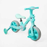 Велосипед дитячий двоколісний Best Trike JM-0819-2 (біговел, колеса Ø10"/PU, рама: сталь, допоміжні колеса, з’ємні педалі, підсв., музика, до 25 кг)