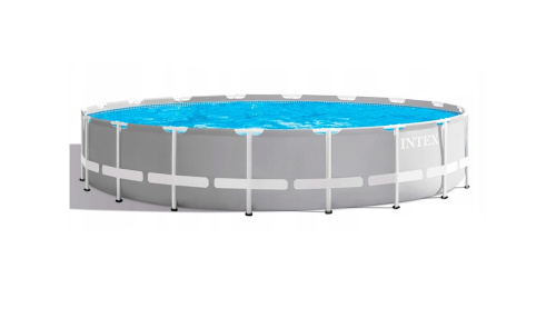 Каркасний басейн Intex 26732 (122*549 см., об'єм: 24311 л., картриджний фільтр-насос 5678 л/год, драбина, підстилка, тент, серія: Prism Frame) фото 3