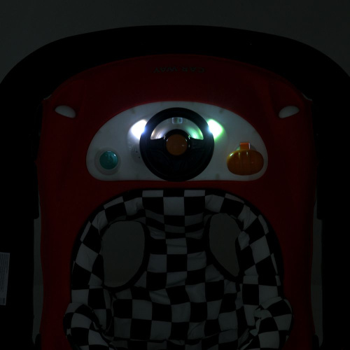 Ходунки дитячі El Camino ME 1216 Red-Black (колеса: 8 шт, стопори: музика, світло, кермо, рухомі детал, червоний/чорний) фото 3