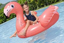 Плотик дитячий надувний для плавання BestWay 41525 «Фламінго» (87*107*138 см, ручки, вік 3+, до 45 кг)