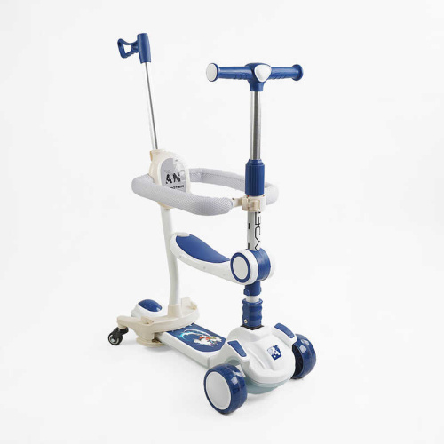 Самокат-беговел триколісний Skyper FJ-59060 (колеса: передні Ø4,92"/заднє Ø3,94"/PU, рама алюм./складна, сидіння, навіс, батьк. ручка, до 25/50 кг) фото 5