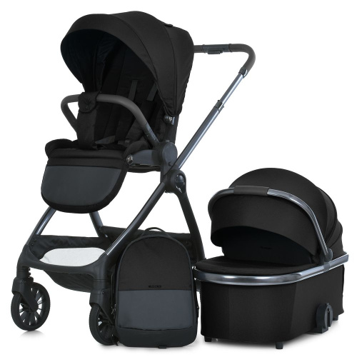 Коляска дитяча прогулянкова El Camino ME 1183 RIVIERA Jet Black (універсальна, 2в1) фото 20