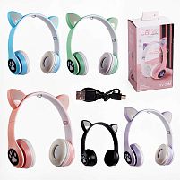 Навушники С 60920 5 кольорів, бездротові, Bluetooth, LED-підсвічування, в коробці, ВИДАЄТЬСЯ ТІЛЬКИ МІКС ВИДІВ
