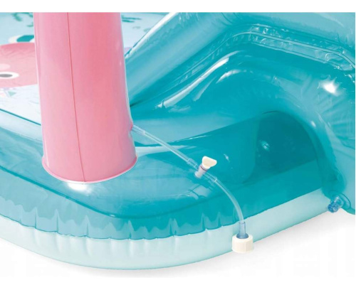 Дитячий надувний ігровий центр Intex 56138 «Восьминіг» (150*183*234 см, басейн 229 л, гірка, фонтан, 6 іграшок, ненадувне дно, до 45 кг) фото 8