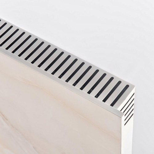 Електрична інфрачервона керамічна панель (обігрівач) Optilux РК700НВ (0.7 kW, 15-18 кв.м., бежевий мармур, електронний терморегулятор, 5*60*60 см.) фото 3