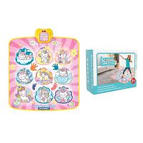 Танцювальний килимок 66399 y-19 озвучення англійською мовою, на батарейках, 84 х 100 см, музика, пісні, підсвічування, 5 режимів гри, в коробці