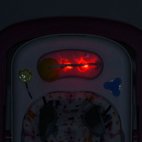 Ходунки дитячі El Camino ME 1217 Pink (колеса: 8 шт, стопори: музика, світло, кермо, рухомі детал, білий/рожевий) фото 5