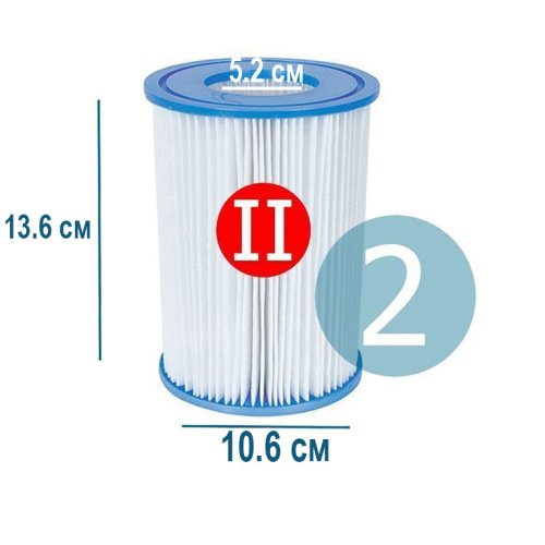 Картридж змінний Intex 58094 (для фільтр-насосу, тип: «II», Ø106*⬍136 мм, ціна за 2 шт в упаковці) фото 2