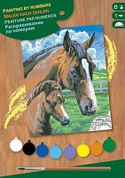 Картинка  Набор для творчества Sequin Art PAINTING BY NUMBERS JUNIOR Horse and Foal SA0030 магазин cd-market