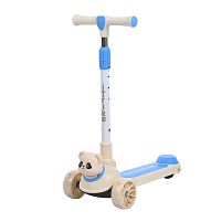 Самокат триколісний iTrike JR3-177-BL (колеса: передні Ø4.33"/PU/заднє Ø3,15"/PU, рама: пластик, підсвітка, до 25 кг)