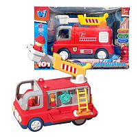 Музична машинка 11516 "WToys", ОЗВУЧУВАННЯ УКРАЇНСЬКОЮ МОВОЮ, "Пожежна машина", пісні, цікаві факти, віршики, підсвічування, сирена, 2 режими гуч