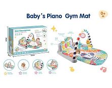 Килимок 7725 A піаніно, звуки, мелодії, ноти, підсвічування, 5 підвісок, брязкальця, дзеркальце, в коробці