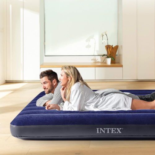 Надувний матрац Intex 64765 «Dura-Beam» (25*152*203 см, двомісний, дві подушки, ручний насос, до 272 кг) фото 14