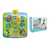 Танцювальний килимок 66399 y-18 озвучення англійською мовою, на батарейках, 84 х 100 см, музика, пісні, підсвічування, 5 режимів гри, в коробці