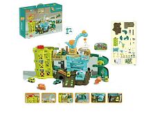 Трек ZX 663 A “Будівельний майданчик”, механічний підйомник, кран, 4 машинки, 2 ігрові фігурки, в коробці