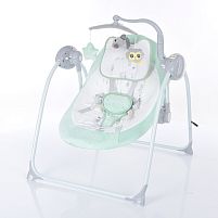 Крісло-гойдалка-шезлонг для немовлят з електро-заколисуванням El Camino ME 1075 TEDDY Mint Animals