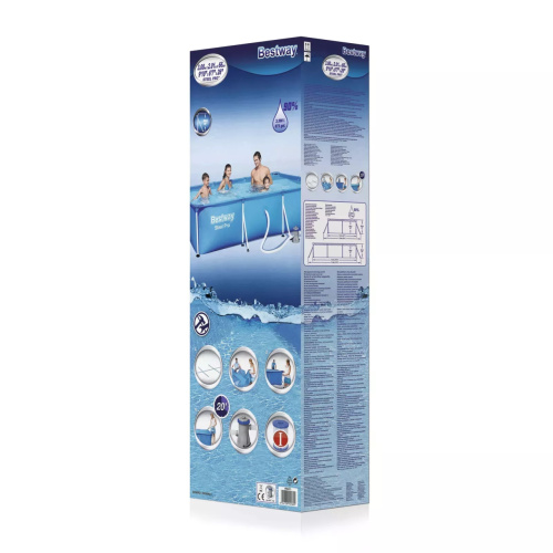 Каркасний басейн Bestway 56411 (66*201*300 см., об'єм: 3300 л., картриджний фільтр-насос 1250 л/год, серія: Steel Pro) фото 8