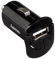 Картинка  Автомобильное ЗУ HAMA 1А + кабель micro USB 1.4м, black (00173614) магазин cd-market