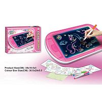 Дошка для малювання YM 10 підсвічування, 6 трафаретів, 4 маркери, 3D окуляри, в коробці