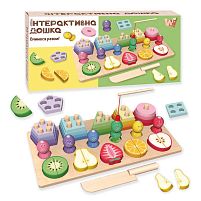 Логічна дерев’яна дошка 68379 "WToys", сортер, магнітна гра, риболовля, в коробці