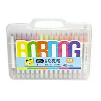 Набір маркерів двосторонніх (маркер/пензлик) "BobDog" 48кол Stenson WW01138ST