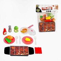 Набір гриль XZ 1016 A 15 елементів, пательня, посуд, продукти, у пакеті