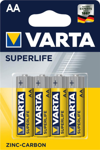 Картинка  Батарейка VARTA SUPERLIFE AA BLI 4 ZINC-CARBON (02006101414) от магазина cd-market