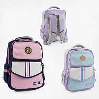 Рюкзак C 72828 2 кольори,16х12х42 см, 1 відділення, розділювач, 2 передні кишені, 2 бічні кишені, нагрудний ремінь, світловідбивні елементи, в па