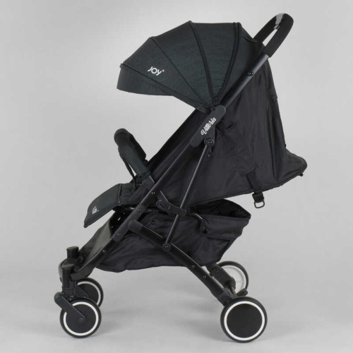 Коляска дитяча прогулянкова Joy Vittoria 30883 (цвет ТЕМНО-ЗЕЛЕНЫЙ ЛЕН, рама алюминиевая, футкавер, телескопическая ручка) фото 2