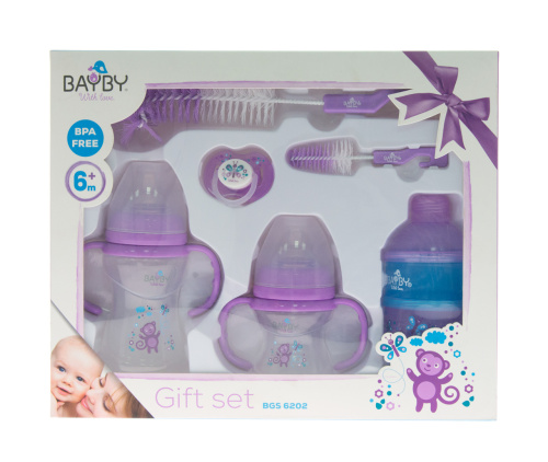 Картинка  Набор для кормления Bayby BGS6202 6м+ фиолетовый от магазина cd-market фото 10