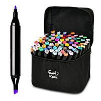 Маркери двосторонні чорний корпус 80кол масляні Stenson WW01788