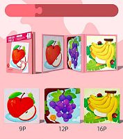 Магнітні пазли С 74330 3 тематичні дерев’яні пазли, 37 елементів на магнітах, різні рівні складності, у плівці