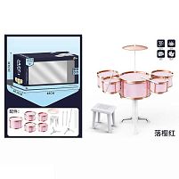 Барабанна установка XBL 993-5 10 елементів, 5 барабанів, діаметри: 23 см, 13 см, 16 см, тарілка, стільчик, палички, в коробці