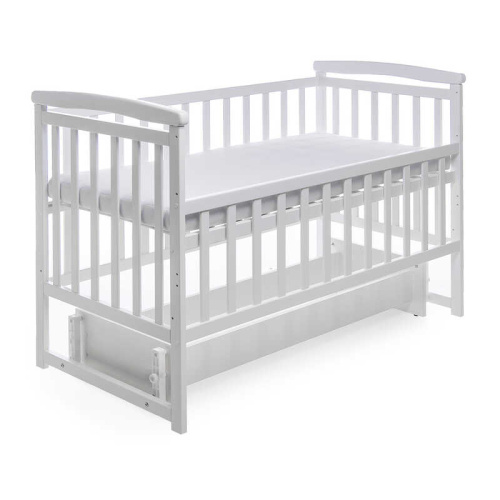 Ліжечко дитяче "Трансформер" колір - білий, без шухляди DS-1011 маятниковий механізм фото 3