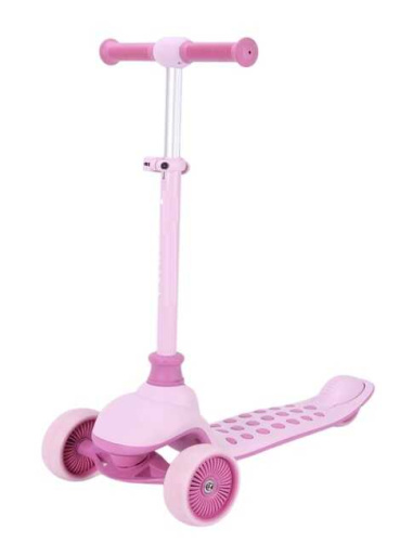 Самокат триколісний Best Scooter J-4266-032 (колеса: передні Ø4.92"/заднє Ø3.15"/PU, рама: пластик/складна, підсвітка, до 25 кг)