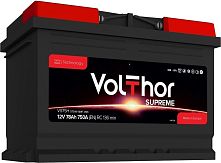 Акумулятор автомобільний VolThor VS75H 57549 SMF, 096 (Supreme Premium, Ca/Ca, 12V, 78Ah, EN750A, RC 136 min, Euro, 175*190*278 мм, Словенія, 2023 р.)