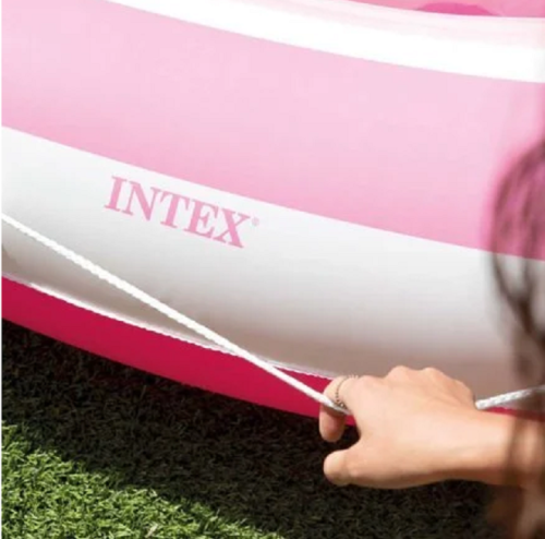 Матрас надувний для плавання Intex 57804 «Розовий рай» (97*119*244 см, навіс, спинка, ручки, підсклянник, трос, вік 10+, до 100 кг) фото 6