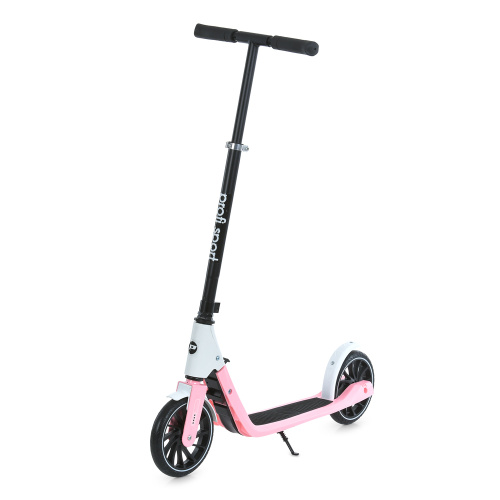 Самокат дитячий Trike SR2-091-P (двоколіісний, колеса: PU, Ø200 мм, складний, кермо: висота 82-105 см, гальмо задне ножне, підставка, рожевий)