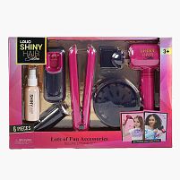Набір перукаря 626011 6 аксесуарів, підсвічування, звук, стайлер, фен видуває повітря, 2 насадки, у коробці