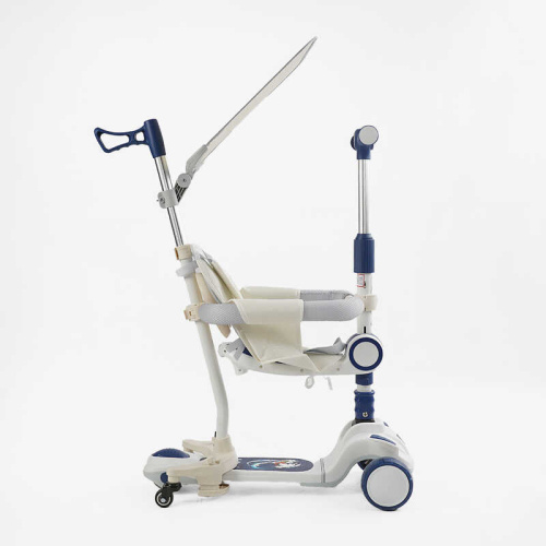 Самокат-беговел триколісний Skyper FJ-59060 (колеса: передні Ø4,92"/заднє Ø3,94"/PU, рама алюм./складна, сидіння, навіс, батьк. ручка, до 25/50 кг) фото 2