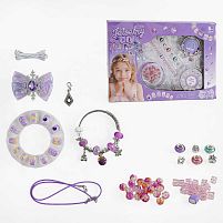 Набір прикрас PX 66086 62 елементи, основи для прикрас, шарми, намистинки, кулон, заколка, нігті, в коробці