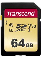 Картинка  Картка пам'яті Transcend 64GB SDXC C10 UHS-I  R95/W60MB/s (TS64GSDC500S) магазин cd-market