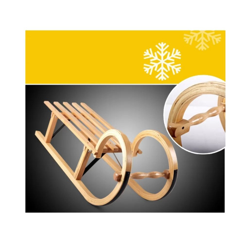 Санки дитячі Bambi JSXQ-21F (36,5*39*101,5 см, пласкі полози із пластиковими накладками, сидіння дерево, спинка ↑15,5 см, до 30 кг) фото 2