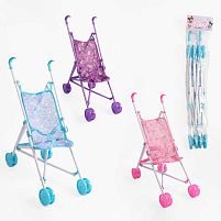 Візок для ляльок 7 YGG-2 /MLD-2/K герой, складна конструкція, пластиковий каркас, текстильне сидіння, подвійні колеса, в пакеті