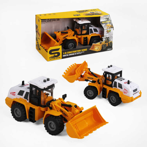Спецтехніка JS 129-1 “Екскаватор”, звук, підсвічування, інерція, гумові колеса, масштаб 1:16, в коробці