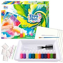 Ебру арт 4FUN Game Club 87752 (12 пігментів, порошок каррагінану, 10 аркушів акварельного паперу, інструменти, у коробці)